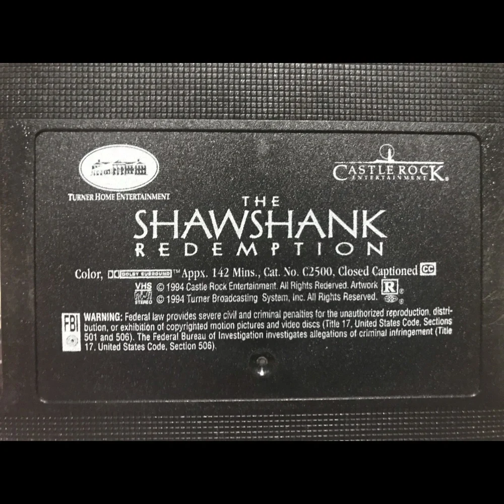 VTG The Shawshank Redemption 1994 VHS - UNTESTED